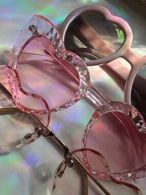 Pink Heart-Shaped Sunglasses Women Accessories